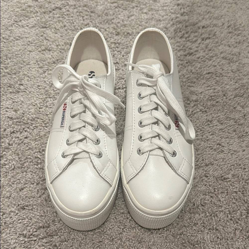 Superga White Sneakers Classic Canvas Design